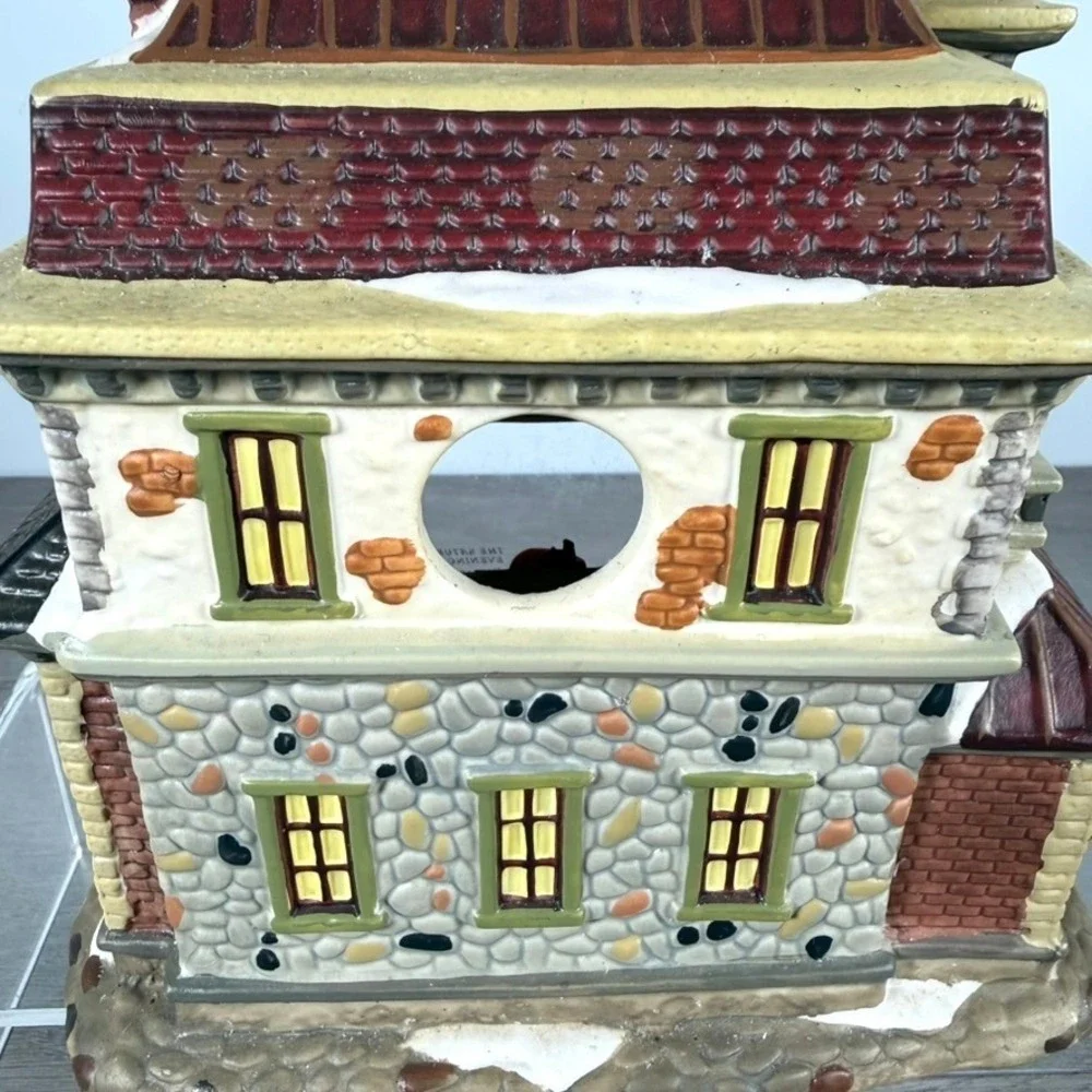 Norman Rockwell Saturday Evening Post Fire Station Village House Christmas Decor